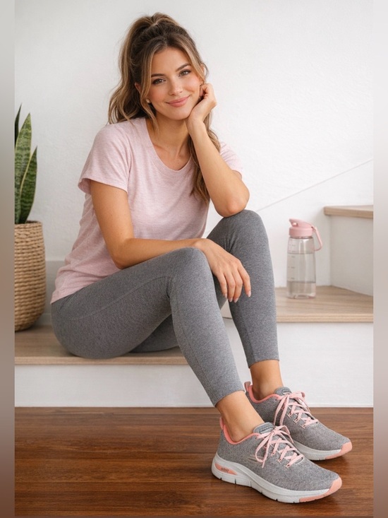 Skechers Shoes - Skechers Arch Fit Sneakers Women’s Size 10 Gray Pink Comfort Walking